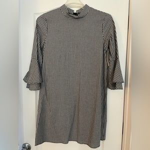 Linen checkered dress